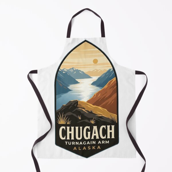 Item preview, Turnagain Arm Chugach State Park Alaska Fjord Badge Sticker designed and sold by DetourDgn.