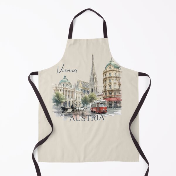 Item preview, Vienna Austria Cityscape Watercolor Vintage Travel Architecture designed and sold by AOCollections.
