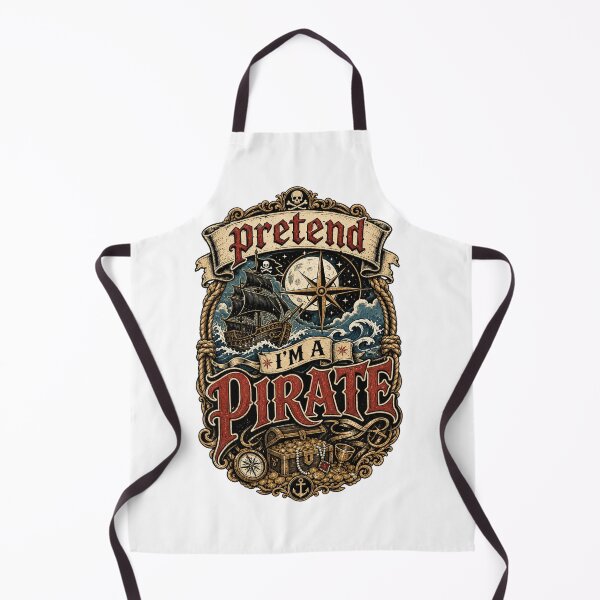Item preview, Pretend I’m a Pirate – Vintage Pirate Ship and Treasure Design designed and sold by BearLoveDesign.