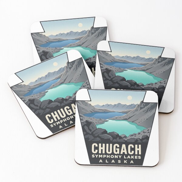 Item preview, Symphony Lakes Chugach State Park Alaska Alpine Badge Sticker designed and sold by DetourDgn.