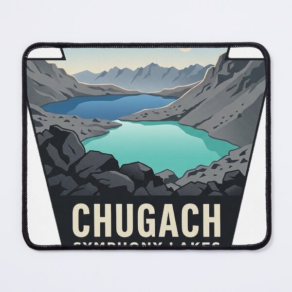 Item preview, Symphony Lakes Chugach State Park Alaska Alpine Badge Sticker designed and sold by DetourDgn.