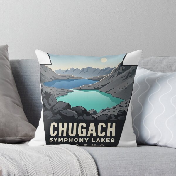 Item preview, Symphony Lakes Chugach State Park Alaska Alpine Badge Sticker designed and sold by DetourDgn.