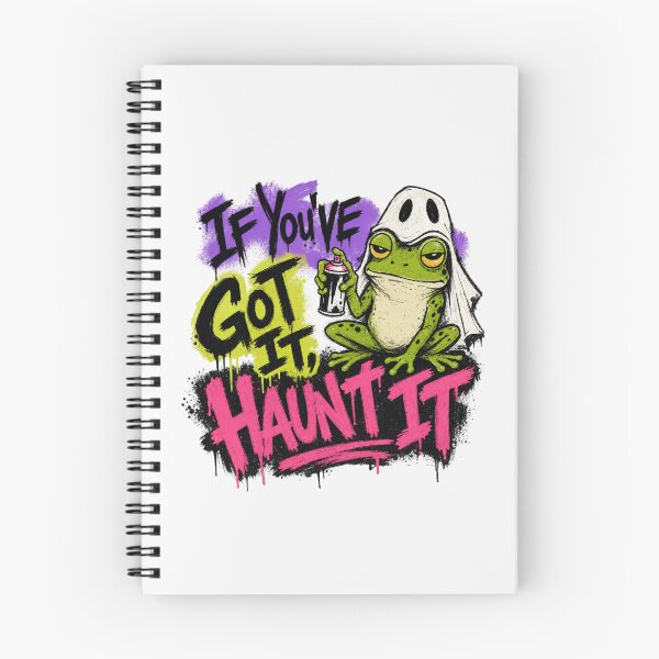 Item preview, If Youve Got It Haunt It Graffiti Frog T-Shirt | Funny Ghost Sheet Toad Neon Pink Green Streetwear Gift designed and sold by illeN-Art-World.