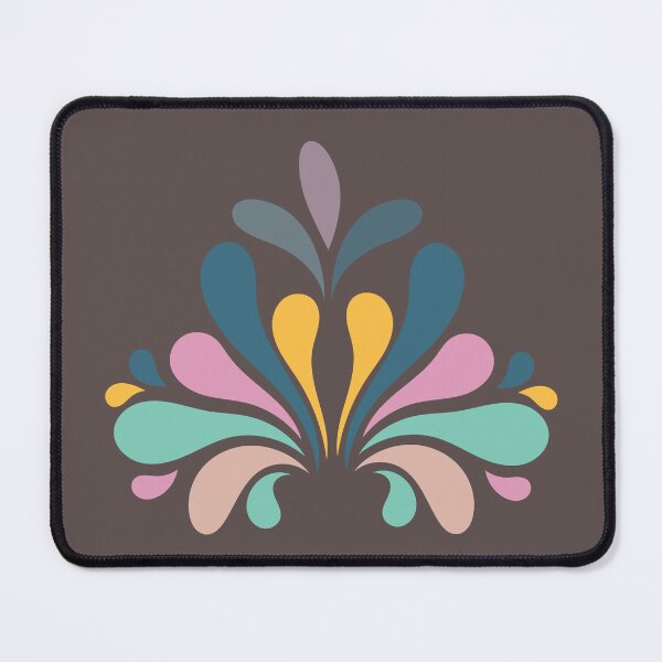 Item preview, Vintage Floral Teardrop Burst Motif Charcoal Grey Pattern designed and sold by Jyoti Digital Artist.
