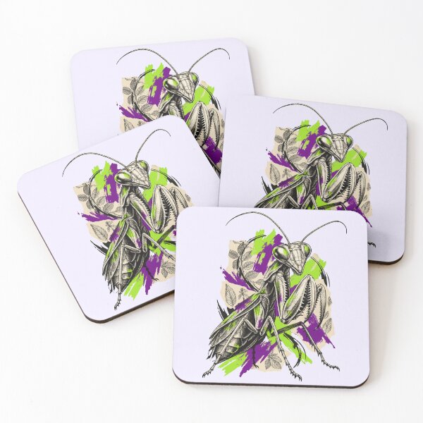 Item preview, The Praying Mantis Contemplates Universes Among the Leaves of the Garden designed and sold by TaruHonu.