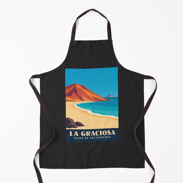 Item preview, La Graciosa Playa de Las Conchas Retro Travel Poster designed and sold by MavtM.