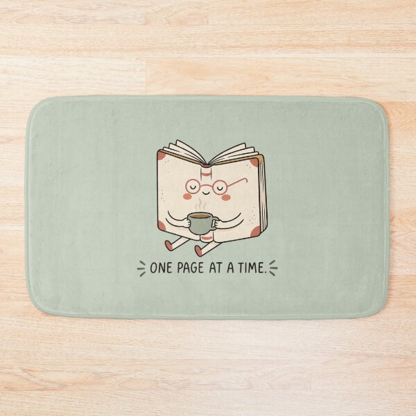 Item preview, Cute Book Character With Coffee | One Page at a Time Cozy Reading Illustration designed and sold by MrDev.