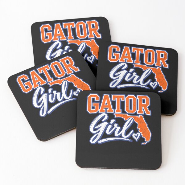 Artikelvorschau, Gator Girl Florida State Outline Orange and Blue Fan entworfen und verkauft von slmfams.