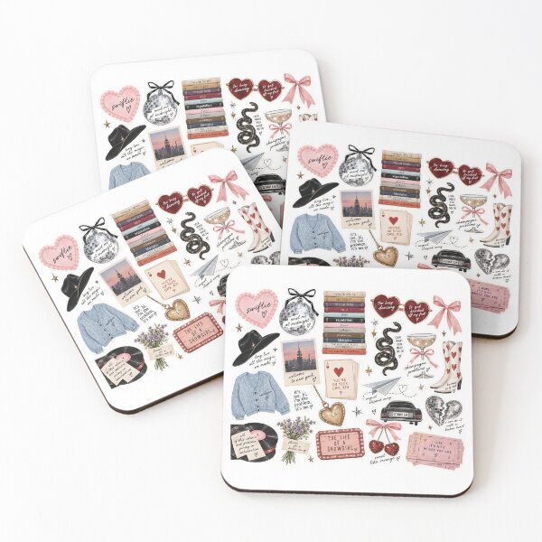 Item preview, Swiftie Eras Charm Sticker Pack – Taylor Inspired Icons, Cardigan, Mirrorball, Snake, Getaway Car & Showgirl designed and sold by taylorvinyls.