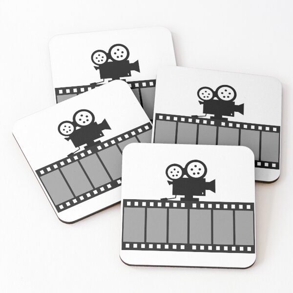 Item preview, Film Camera And Film Strip Design | Vintage Cinema Silhouette Art | Gift For Filmmaker And Movie Lover designed and sold by StyxIND.