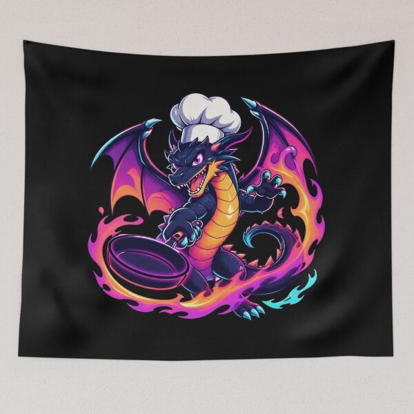 Item preview, Cyberpunk Chef Dragon designed and sold by LazyDayzCo.