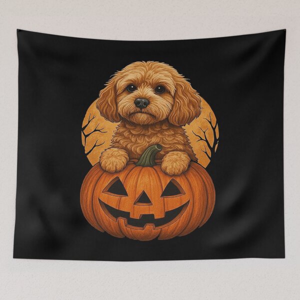 Item preview, Cavapoo Halloween Shirt, Cute Ghost Dog Pumpkin Tee designed and sold by Anime  ⭐⭐⭐⭐⭐.