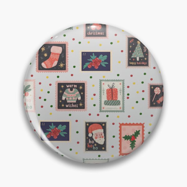 Item preview, Christmas Stamps & Dots on Pale Gray  designed and sold by KSimpson838.