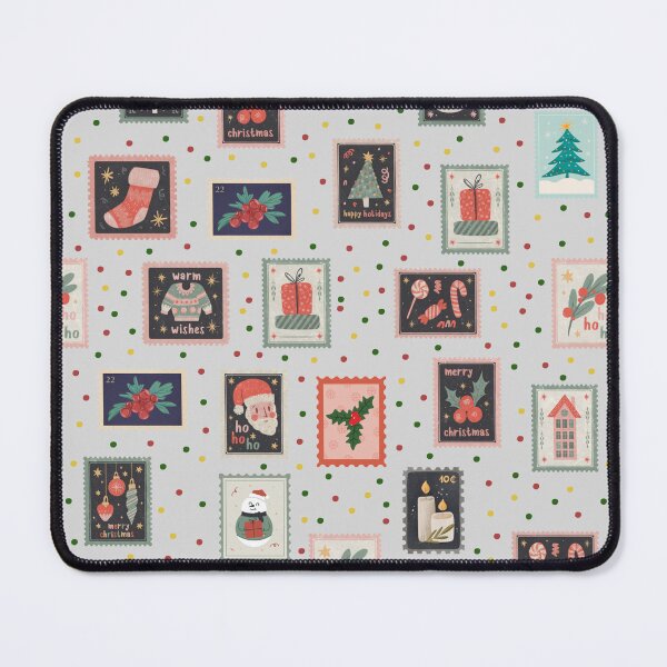 Item preview, Christmas Stamps & Dots on Pale Gray  designed and sold by KSimpson838.