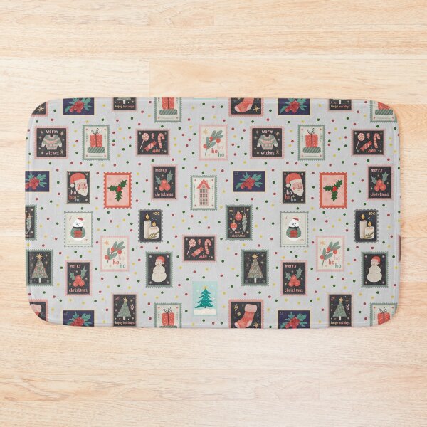 Item preview, Christmas Stamps & Dots on Pale Gray  designed and sold by KSimpson838.