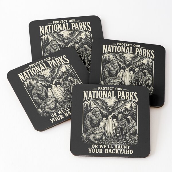 Item preview, Protect Our National Parks Or We'll Haunt Your Backyard Cryptid designed and sold by slmfams.