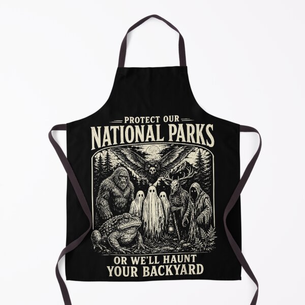 Item preview, Protect Our National Parks Or We'll Haunt Your Backyard Cryptid designed and sold by slmfams.