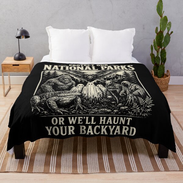 Item preview, Protect Our National Parks Or We'll Haunt Your Backyard Cryptid designed and sold by slmfams.
