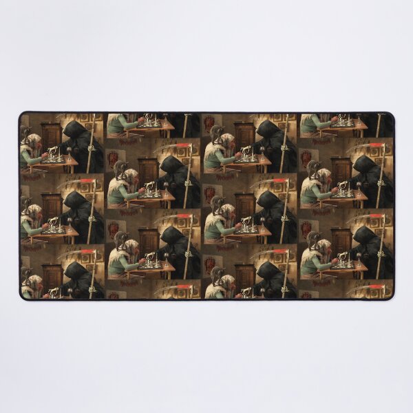Item preview, woman and Grim Reaper playing chess designed and sold by EDDANI.
