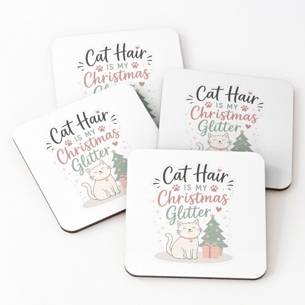 Item preview, Cat Hair Is My Christmas Glitter – Funny Cat Christmas designed and sold by SVALANART.