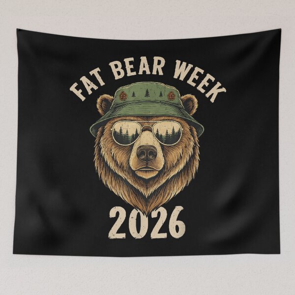 Item preview, Fat Bear Week 2026 Cool Bear Bucket Hat Nature Humor designed and sold by slmfams.