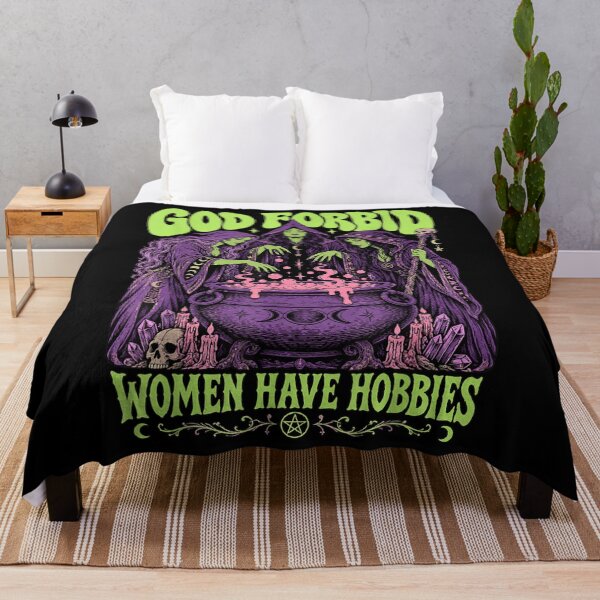 Item preview, God Forbid Women Have Hobbies Witch Coven Cauldron Funny Feminist designed and sold by slmfams.
