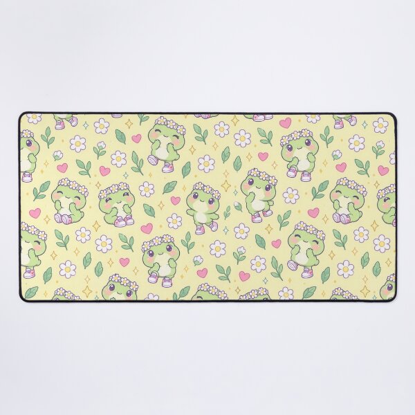 Item preview, Kawaii Frog Daisy Crown Pattern designed and sold by Soft Berry Studio.
