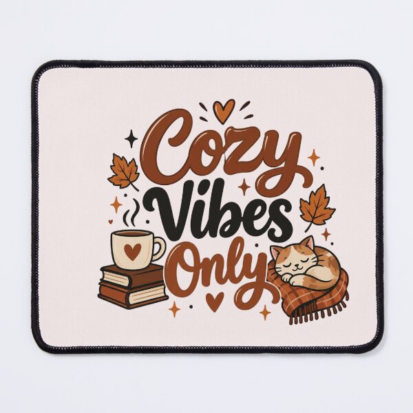 Item preview, Cozy Vibes Only – Cute Autumn Cat, Coffee & Books Fall Aesthetic designed and sold by Sanika arts .