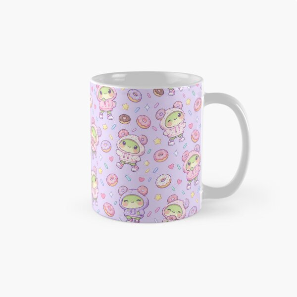 Item preview, Kawaii Frog Donut Hoodie Pattern designed and sold by Soft Berry Studio.