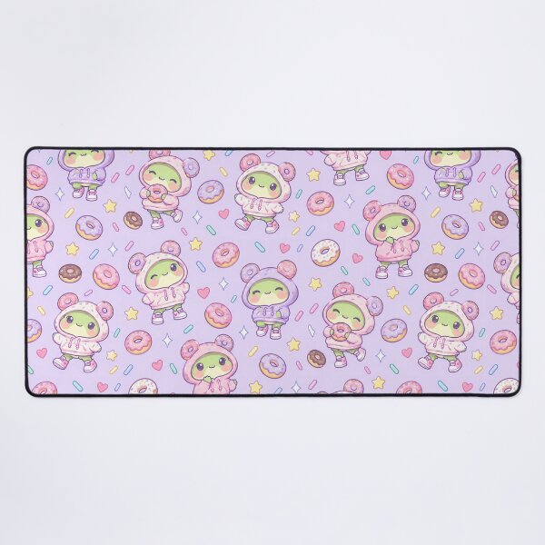 Item preview, Kawaii Frog Donut Hoodie Pattern designed and sold by Soft Berry Studio.