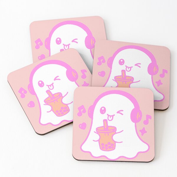 Item preview, Kawaii Ghost Bubble Tea T-Shirt Boba Cute Halloween Pink designed and sold by AstronautMerch.