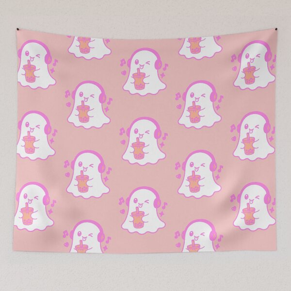 Item preview, Fantasma Kawaii Bubble Tea Camiseta Boba Lindo Halloween Rosa designed and sold by AstronautMerch.