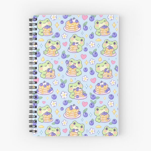 Item preview, Kawaii Frog Blueberry Pancake Pattern designed and sold by Soft Berry Studio.