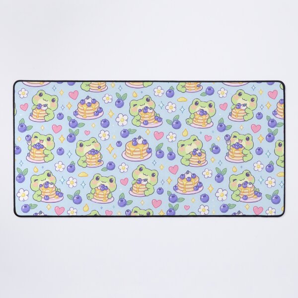 Item preview, Kawaii Frog Blueberry Pancake Pattern designed and sold by Soft Berry Studio.