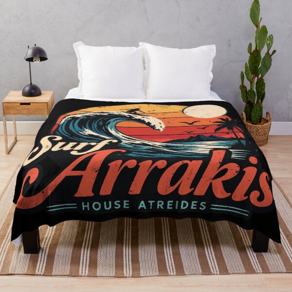 Item preview, Surf Arrakis House Atreides Vintage Sunset Surfing Wave Art designed and sold by Arezaali.