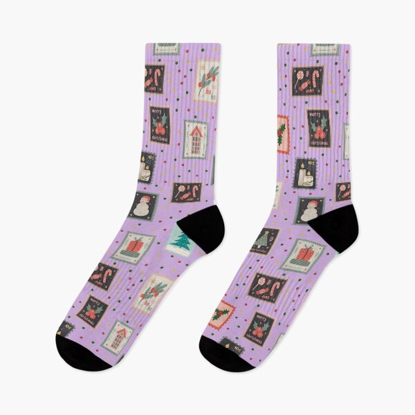 Item preview, Christmas Stamps & Dots on Light Purple designed and sold by KSimpson838.
