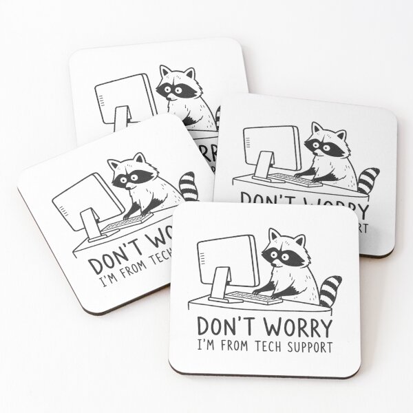 Item preview, Don't Worry I'm From Tech Support Funny Raccoon Computer Meme designed and sold by Vision Crafted.