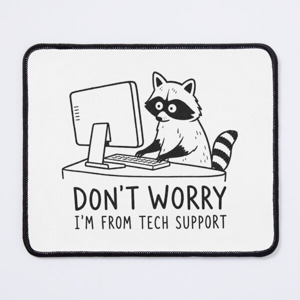 Item preview, Don't Worry I'm From Tech Support Funny Raccoon Computer Meme designed and sold by Vision Crafted.