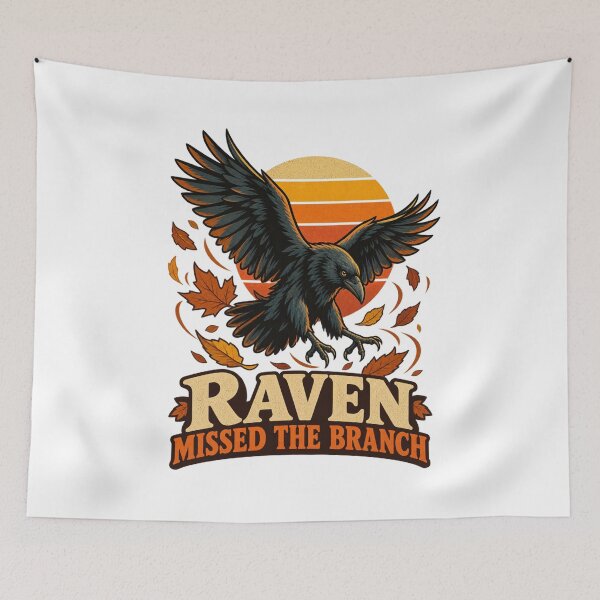 Item preview, Raven Missed the Branch designed and sold by LuveraxArt.