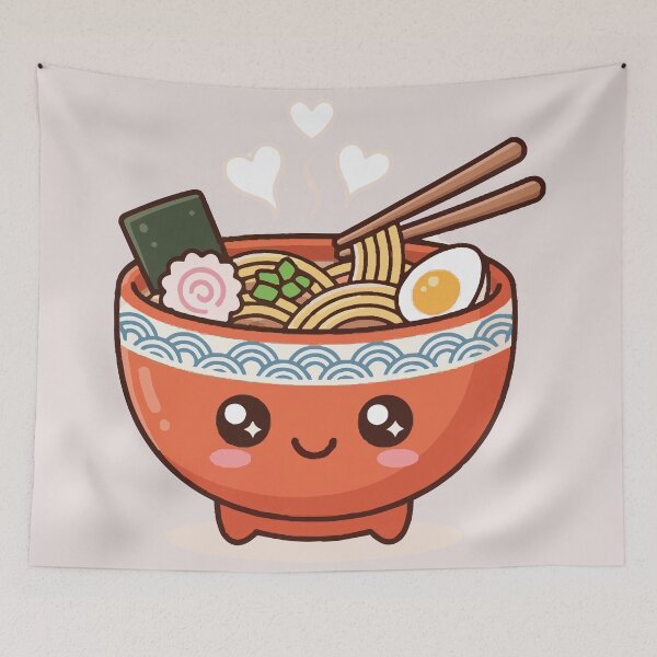 Item preview,  Kawaii Ramen Bowl Anime Cute Japanese Food designed and sold by Maria Garcia´s.
