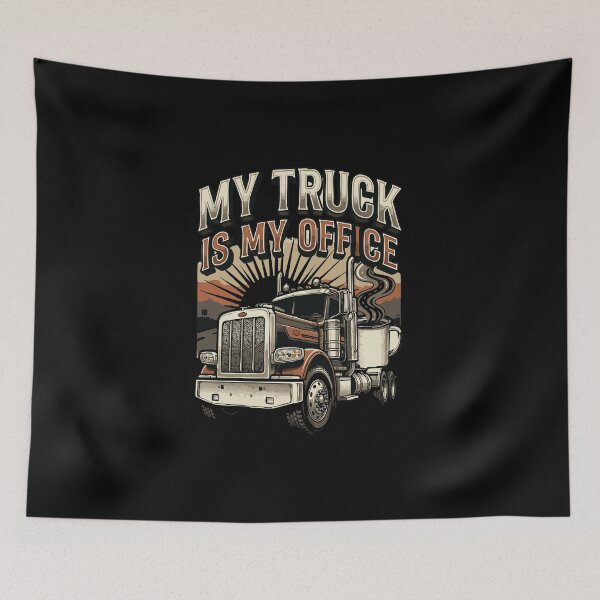 Item preview, My Truck Is My Office Mug, Funny Trucker Mug, Truck Driver Gift, CDL Driver Mug, Semi Truck Driver Tee, Long Haul Trucker Gift designed and sold by AmeliaShirts.