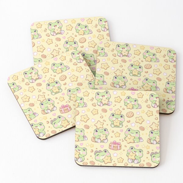 Item preview, Kawaii Frog Star Cookie Pattern designed and sold by Soft Berry Studio.