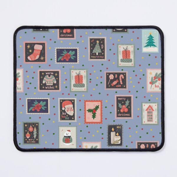 Item preview, Christmas Stamps & Dots on Light Blue designed and sold by KSimpson838.