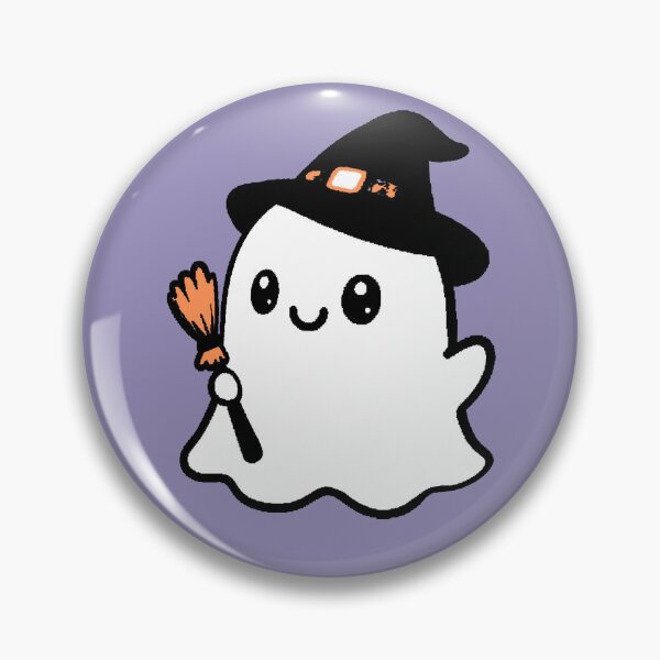 Item preview, Kawaii Witch Ghost T-Shirt Halloween Cute Little Witch Broom designed and sold by AstronautMerch.
