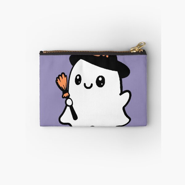 Item preview, Kawaii Witch Ghost T-Shirt Halloween Cute Little Witch Broom designed and sold by AstronautMerch.