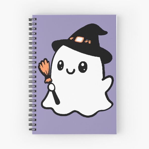 Item preview, Kawaii Witch Ghost T-Shirt Halloween Cute Little Witch Broom designed and sold by AstronautMerch.