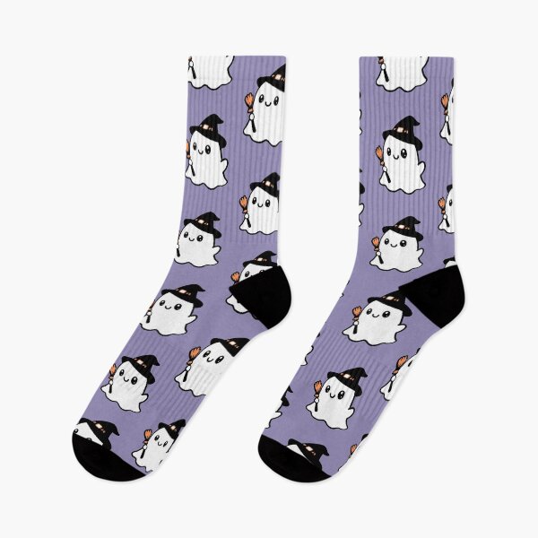 Item preview, Kawaii Witch Ghost T-Shirt Halloween Cute Little Witch Broom designed and sold by AstronautMerch.