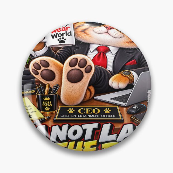 Item preview, I'm Not Lazy I'm The Boss - Funny Cat CEO Coffee Design designed and sold by WittyWearWorld.