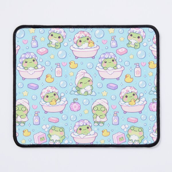 Item preview, Kawaii Frog Bubble Bath Pattern designed and sold by Soft Berry Studio.