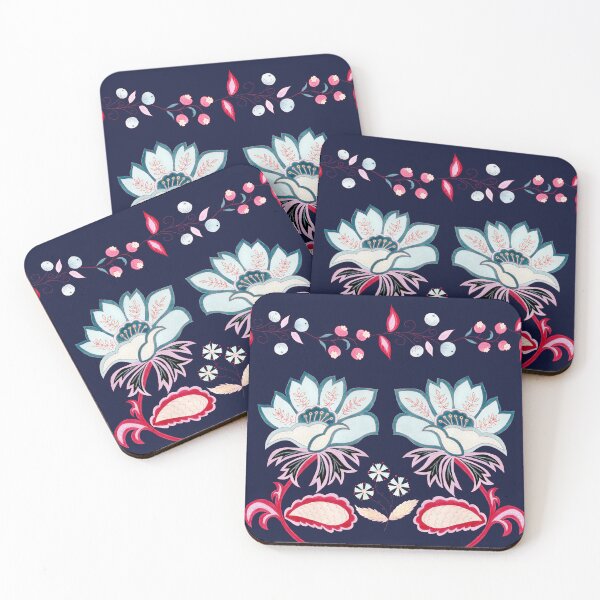 Item preview, Lotus Vine – Deep Navy designed and sold by Piret Victoria Ribas.